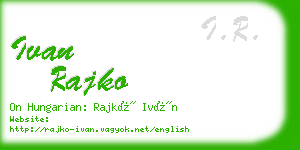 ivan rajko business card